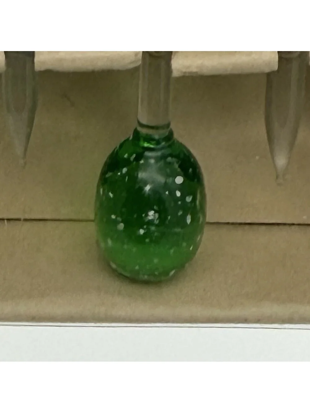 Vtg World Market Glass Olive 4”  Cocktail Drink Swizzle Picks Set Of 4